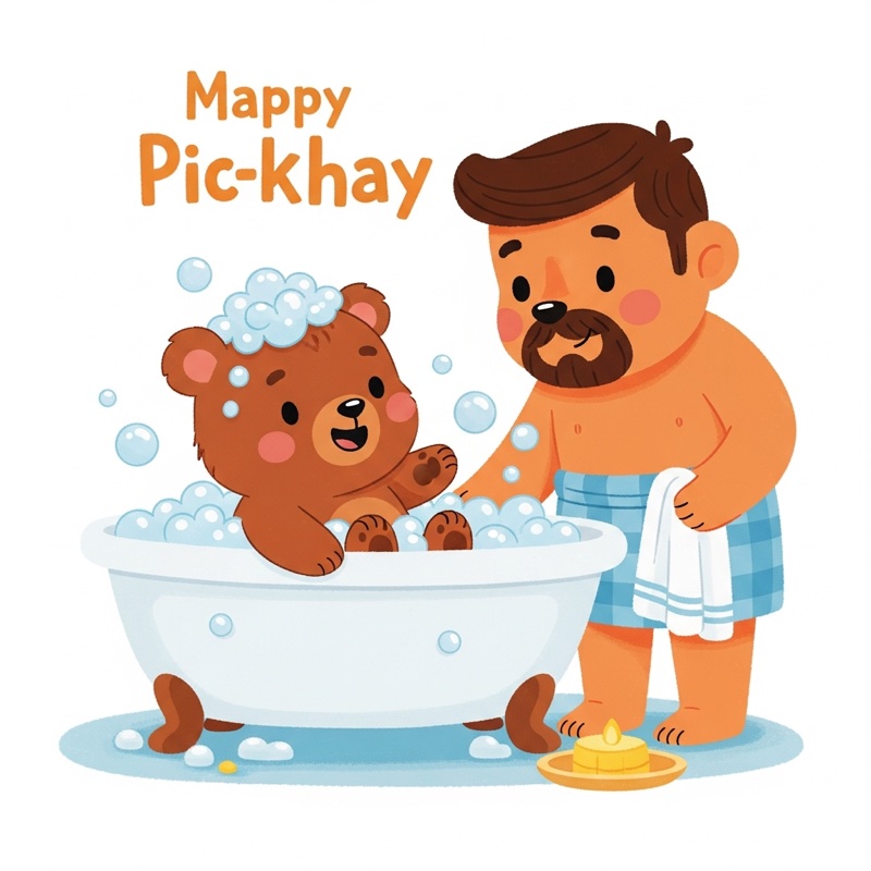 Cub in the Tub book cover: a small bear cub in a bubbly bath