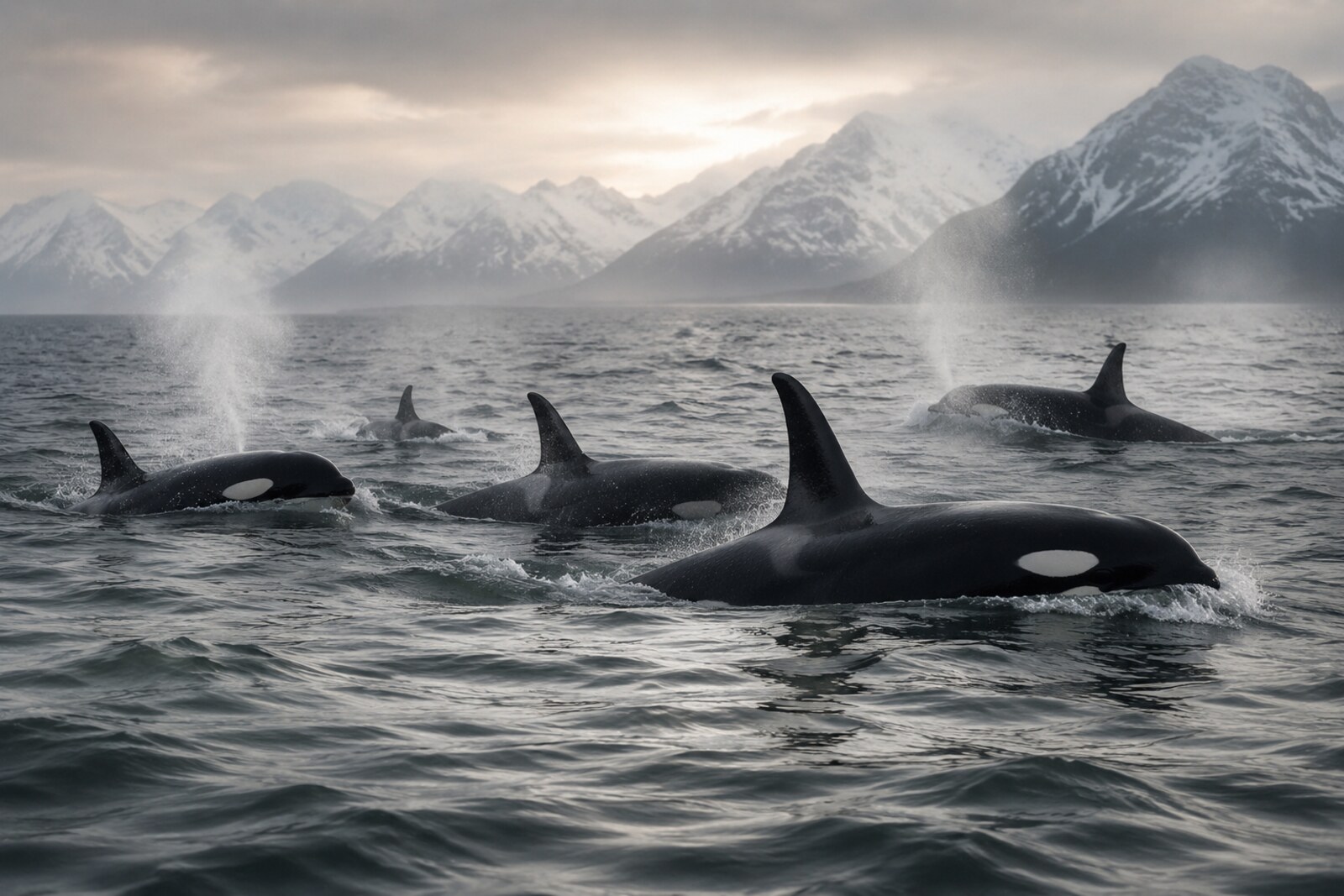 The Fieldbook: The Apex Files, orcas rising through dark water
